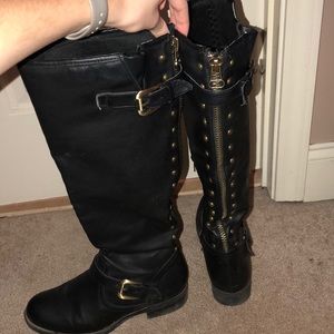 Black Studded Boots